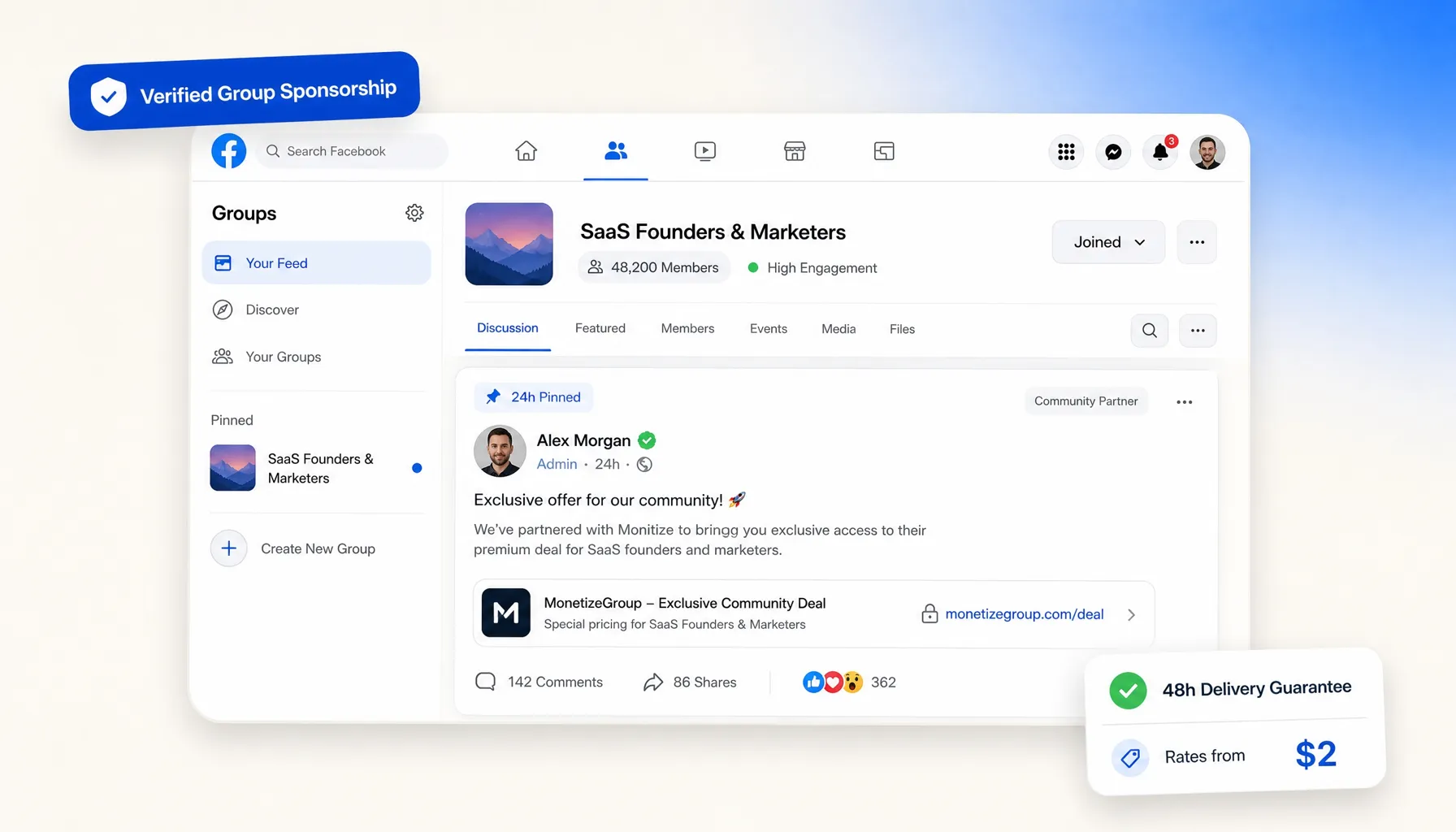 How to sponsor a Facebook group: brand guide to group advertising, deliverables, and rates